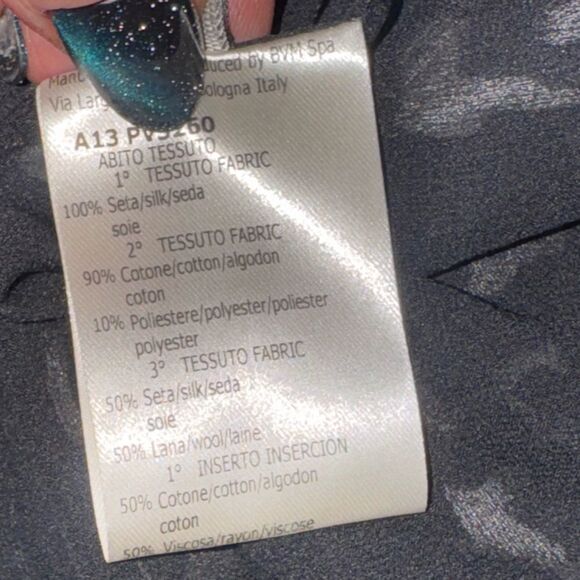 GIAMBATTISTA VALLI black Crochet & animal print runway Silk Knee-Length Dress - Picture 9 of 9